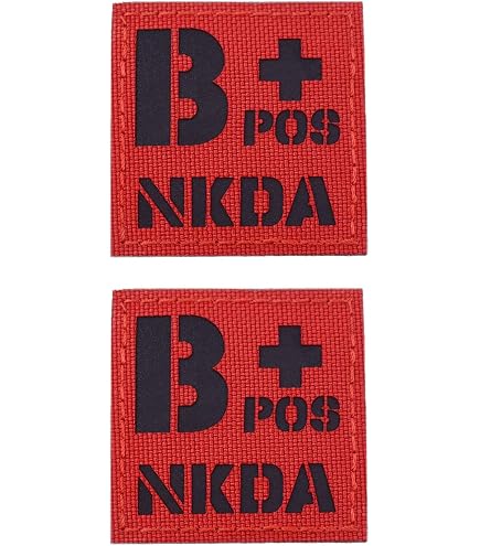 IR O- Blood Type NKDA ONEG Wolf Gray Grey Infrared Tactical Morale Black Patch