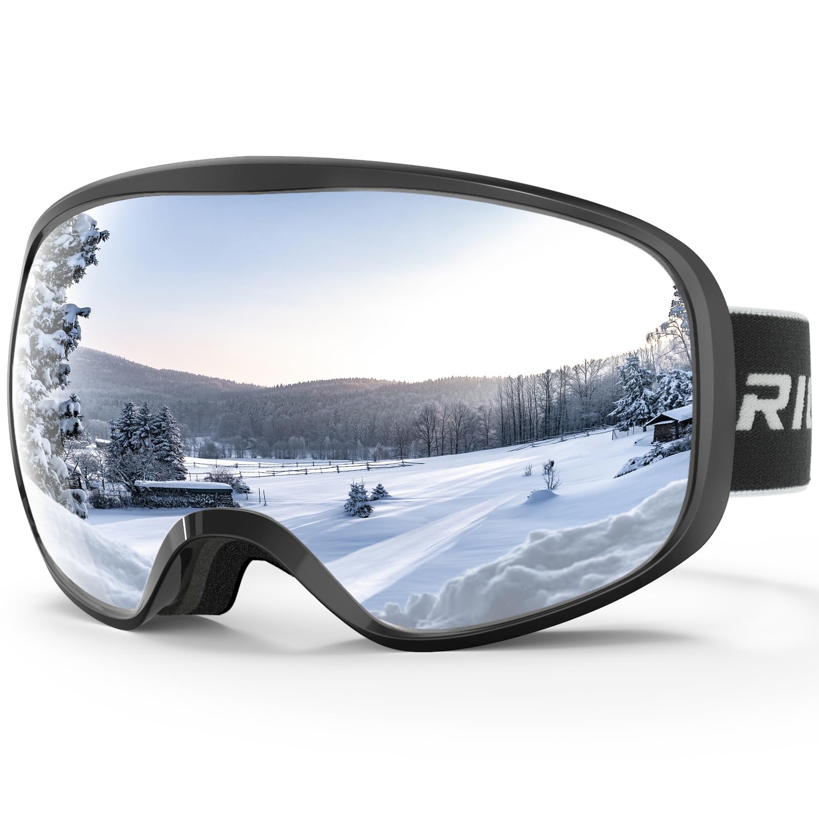 RIOROO Ski Goggles, Skiing Goggles For Snowboard Jet Snow 100% UV Protection, Anti-glare Ski Goggles Dual Lens For Women Men Youth OTG Over Helmet Compatible, Skiing Snowboarding Cycling Motorcycle