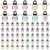 ALKB 60 Pcs Little Jesus Figures - Mini Jesus Love You Figurines Toys in Bulk, Hide and Seek Religious Party Favors, Religious Gifts for Easter Egg Stuffers