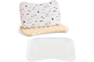 WITTOP Toddler Pillow, Cute Kids Pillow for Sleeping, Soft Toddler Pillow with Removable Pillowcase Pink Rabbit-M(4-8y)
