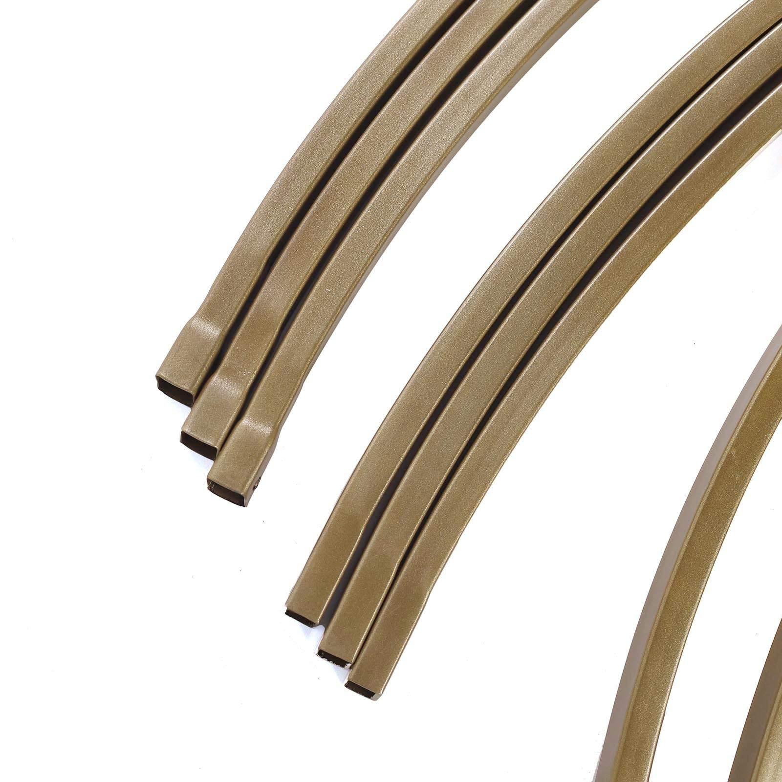 Efavormart 7.5 Ft Round Gold Metal Wedding Arch Photo Booth Backdrop Stand - 100 Lbs Capacity