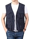 Flygo Men's Utility Cargo Vest Outdoor Summer Work