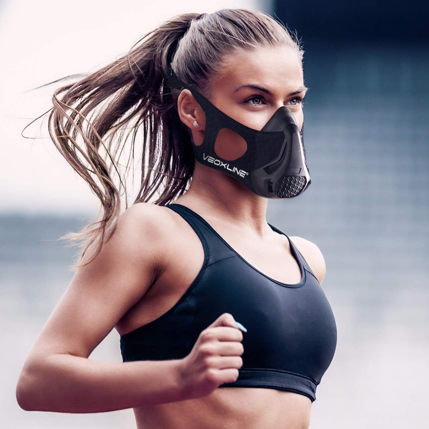 VEOXLINE Training Mask | Sport Workout for Running Biking Fitness Jogging Gym Soccer Cardio Exercise Breathing with Air Level Regulator for Men Women | Imitate Workout at High Altitudes (mily) : Sports & Outdoors