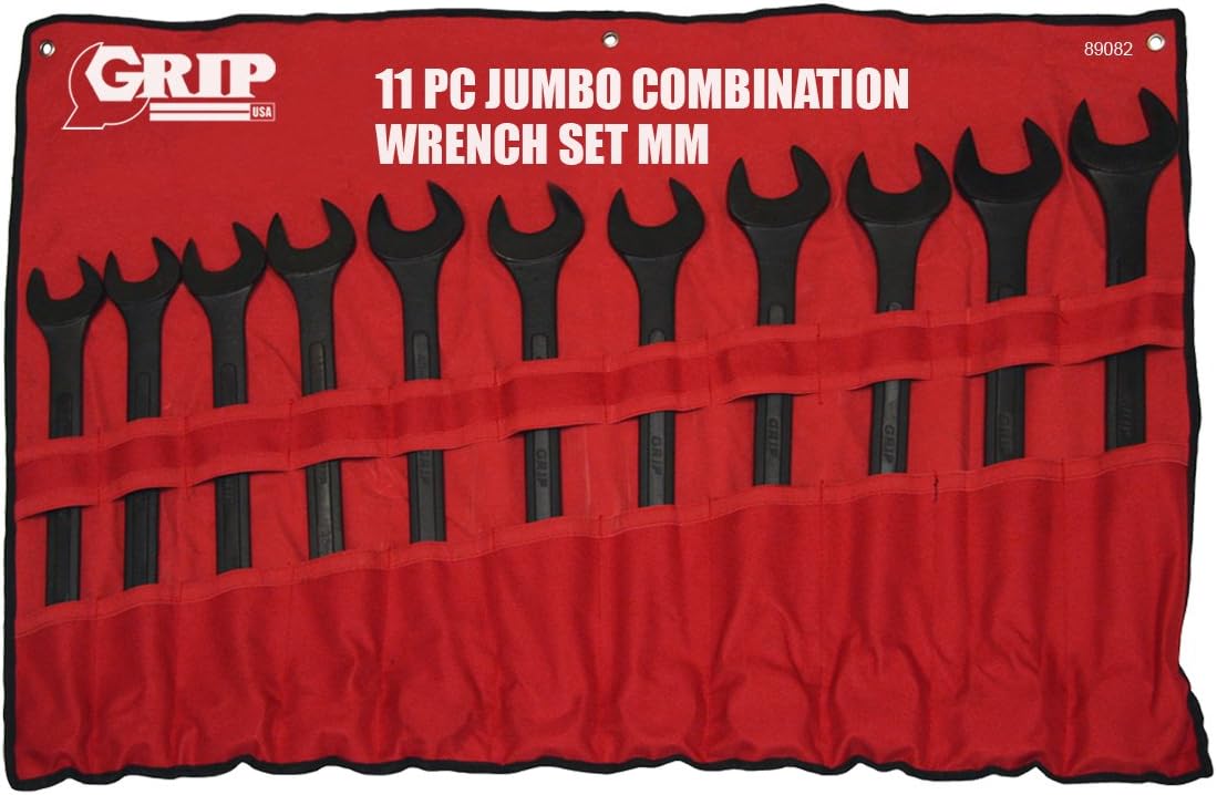 GRIP 89082 Jumbo Combination Wrench Set, Black Oxide, 11Piece Amazon