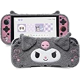 Kuitmor Cute Plush Protective Case Compatible with Switch 2 (2025), Anti-Scratch and Shock-Absorption Hard PC Shell Cover for Switch 2 Game Console and Joystick Controller - KLM