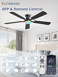 ZMISHIBO 52 Inch RGB Ceiling Fan with