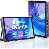 KOOTIGERS Mini PC N150 (up to 3.6GHz) 12GB RAM DDR5 1TB SSD Win 11 Pro Desktop Computer with LCD Screen, 4K@60Hz Dual 1000M LAN, Full-Featured USB-C WiFi 6 BT5.2 HDMI Desktop