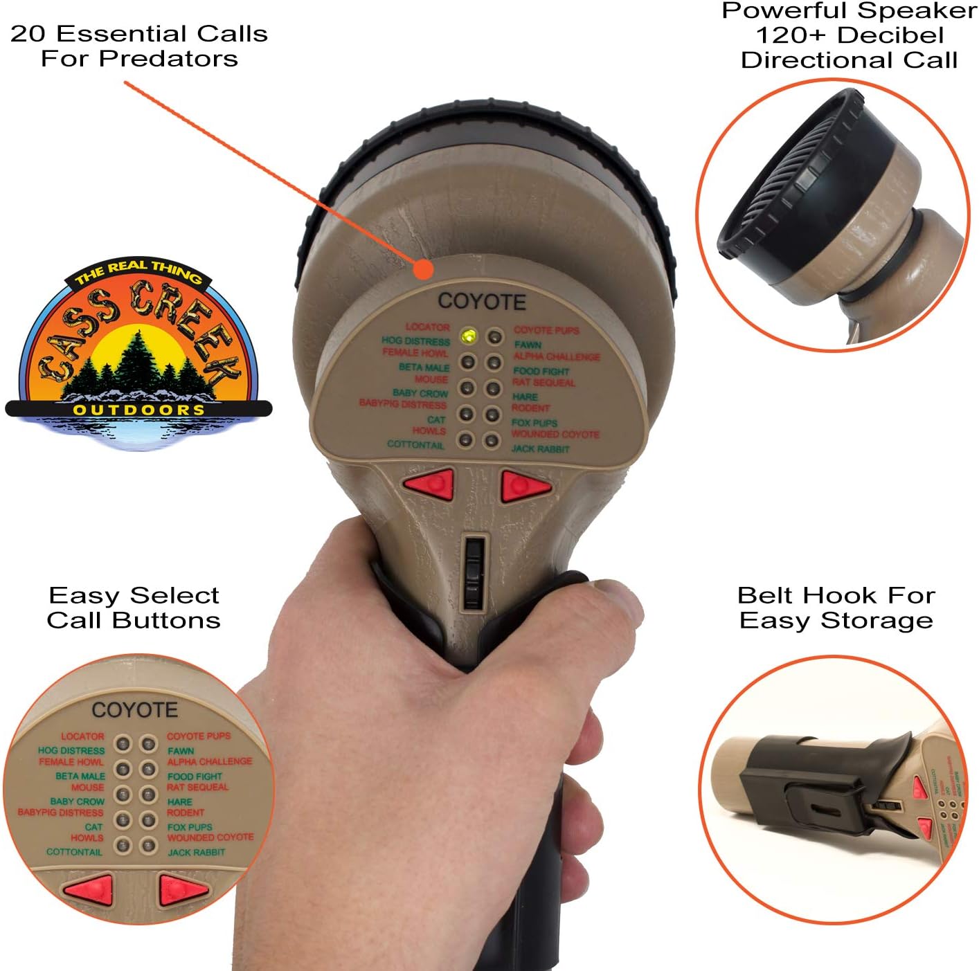Cass Creek Mega Amp 20X Predator Call, Hand Held, Electronic Call, Loud Call, Expert Calls for the Beginner, CC548 : Sports & Outdoors