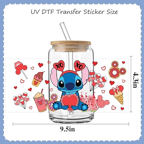 10 DTF Cup Wrap Aufkleber - Niedliche Motive Für Tassen & Glas