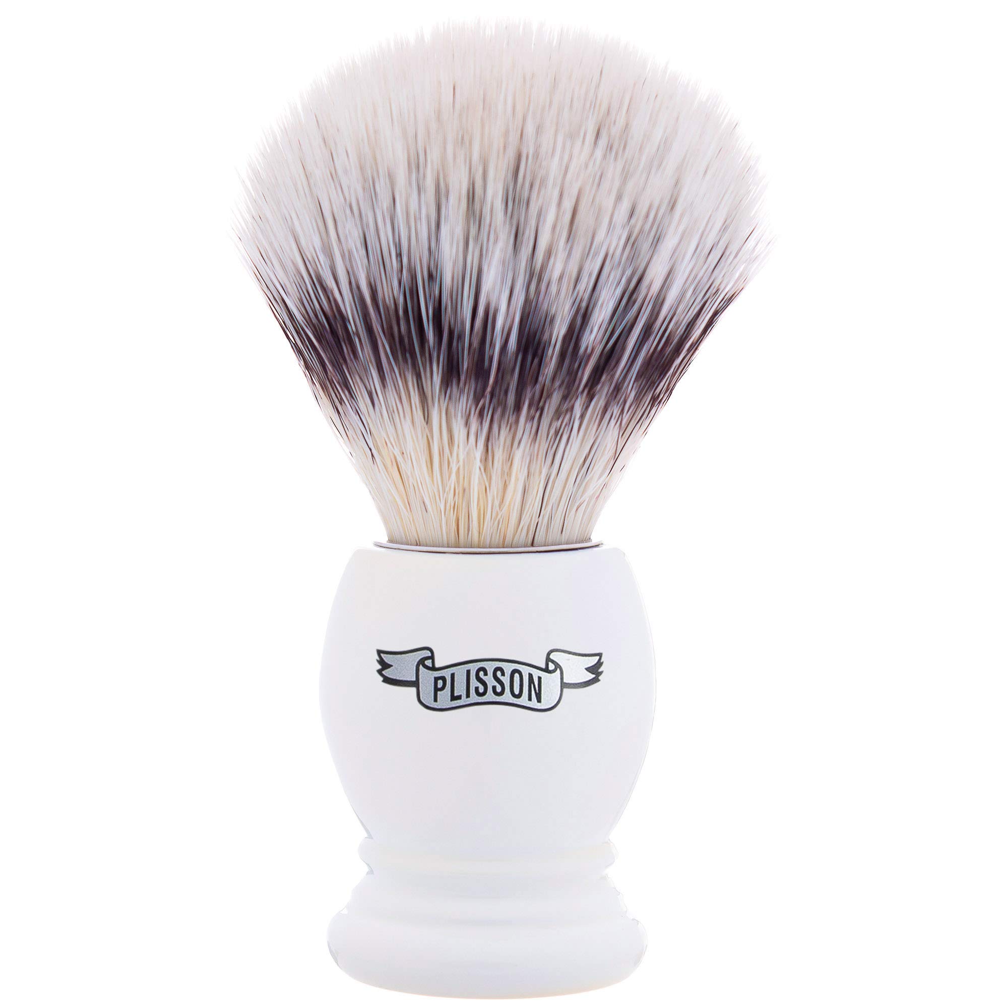 Plesson Shaving Brush Size 12 Pearlescent White Fibre