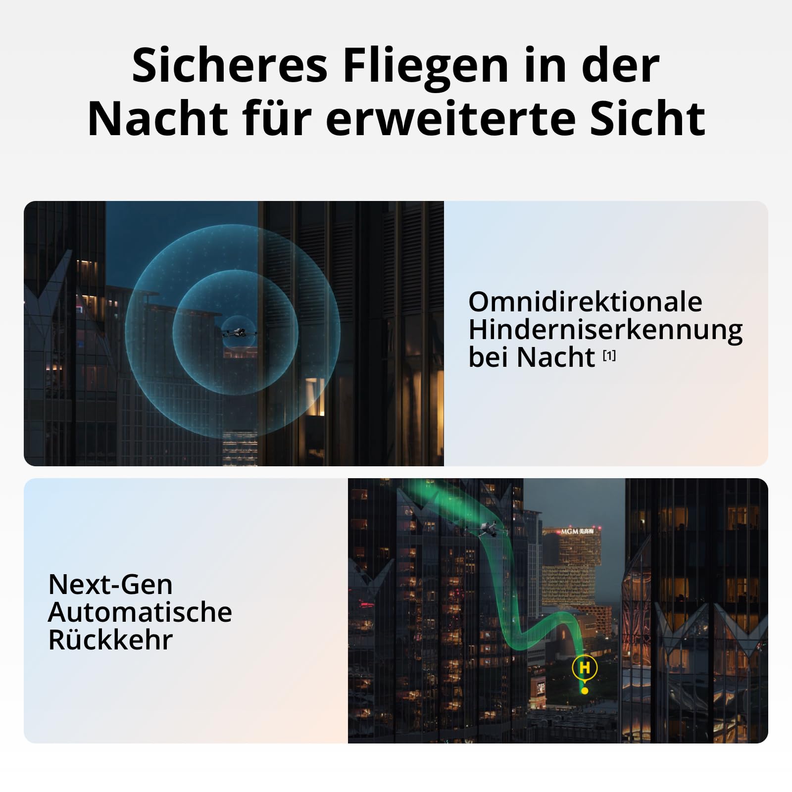 DJI Air 3S (RC-N3), Drohne mit 4K-Kamera, Dual-Kameradrohne mit 1" CMOS Weitwinkelkamera, 4K/60fps HDR Video und Dynamikumfang von 14 Blendenstufen, 45 Min. maximale Flugzeit, 20 km Videoübertragung 3