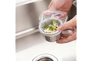 100 Pack Disposable Sink Strainer Bags – Ultra-Fine Elastic Mesh Food Catcher for Kitchen Drains, Anti-Clog Filter Nets for L