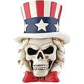 Uncle Sam Skeleton Head Collectible Skull Figurine