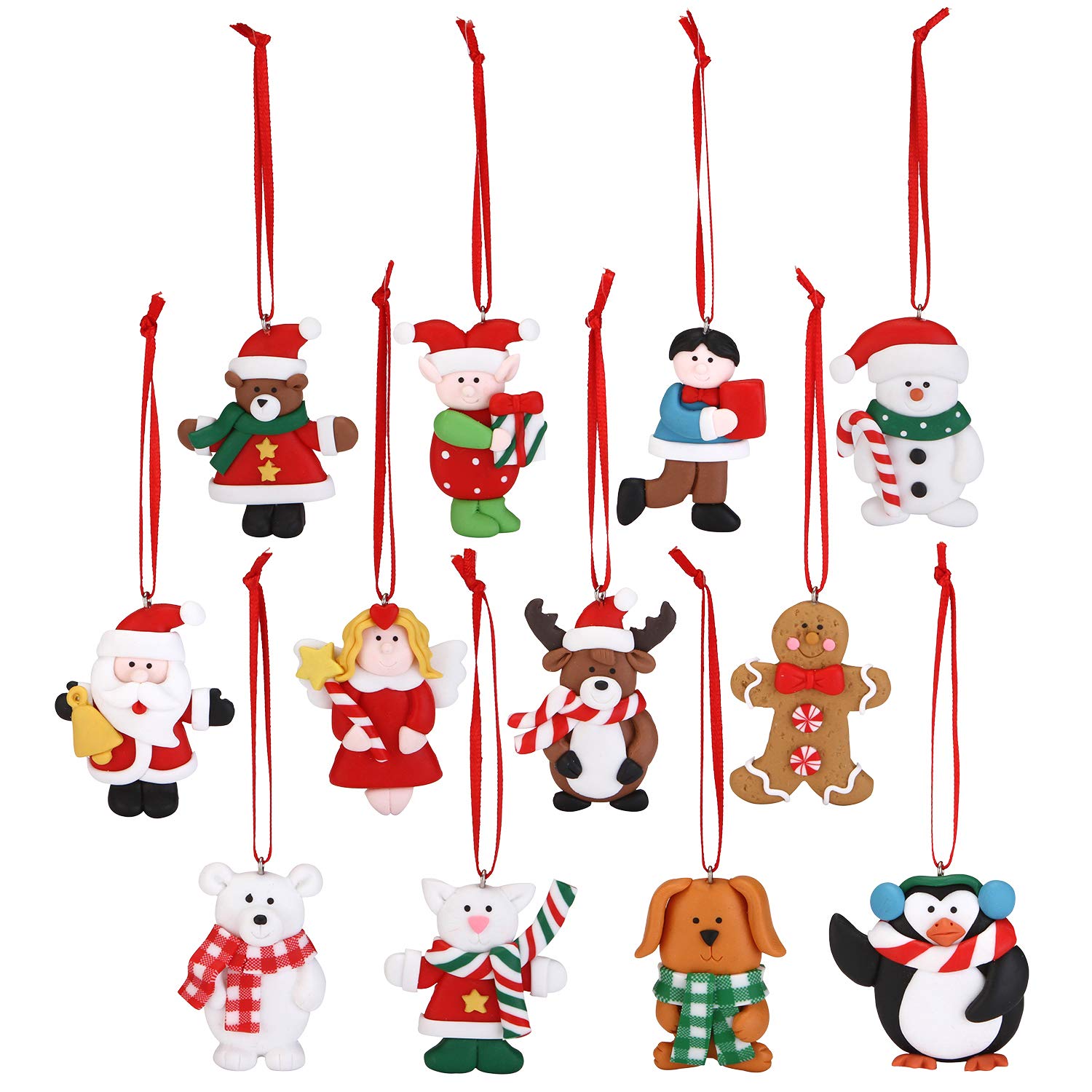Which Is The Best Christmas Tree Hanging Bear Santa Claus Snowman Ball Decor Xmas Home Ornament