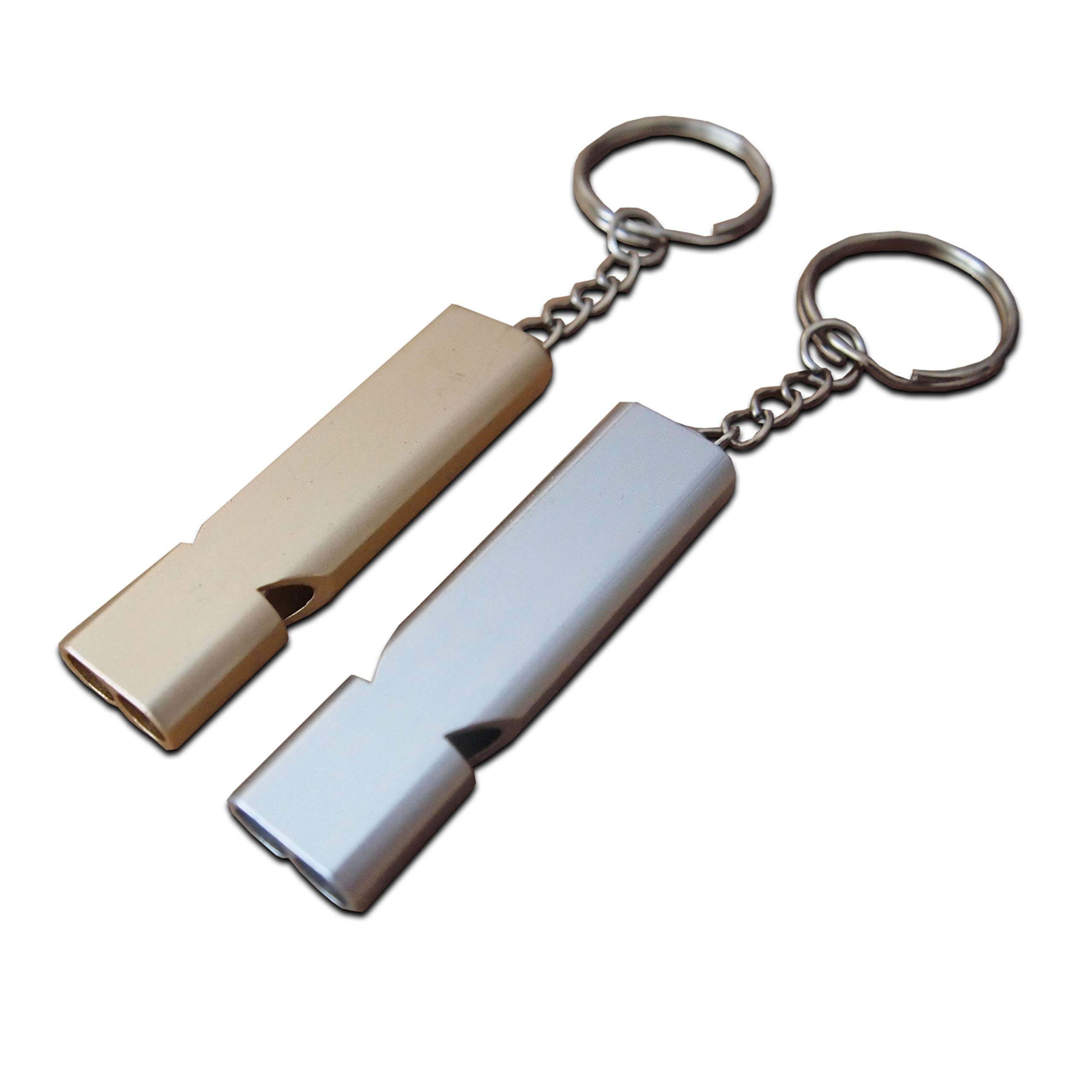 Seraphis Emergency Whistle 2 Pack Aluminium Double Tubes Safety Whistles Outdoor