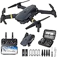 JEAOUSM E58 Drone with Camera for Adults/Kids Foldable RC Quadcopter Drone with 4K HD Camera, WiFi FPV Live Video, Altitude Hold, One Key Take Off/Landing, 3D Flip, APP Control, beginner