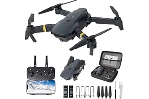 JEAOUSM E58 Drone with Camera for Adults/Kids Foldable RC Quadcopter Drone with 4K HD Camera, WiFi FPV Live Video, Altitude Hold, One Key Take Off/Landing, 3D Flip, APP Control, beginner