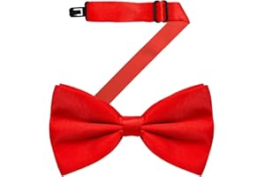 MDSTYLE Bow Ties for Men Pre-Tied Adjustable - Classic Men's Bow Tie - Tuxedo Wedding Formal Bowtie Solid Color Bowties