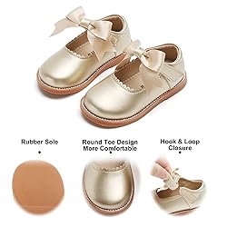 Felix & Flora Toddler Little Girl Gold Mary Jane