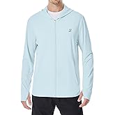 Roadbox Men's UPF 50+ Sun Protection Hoodie Jacket Lightweight Zip Fishing Hiking UV Shirts with Pockets and Thumbholes