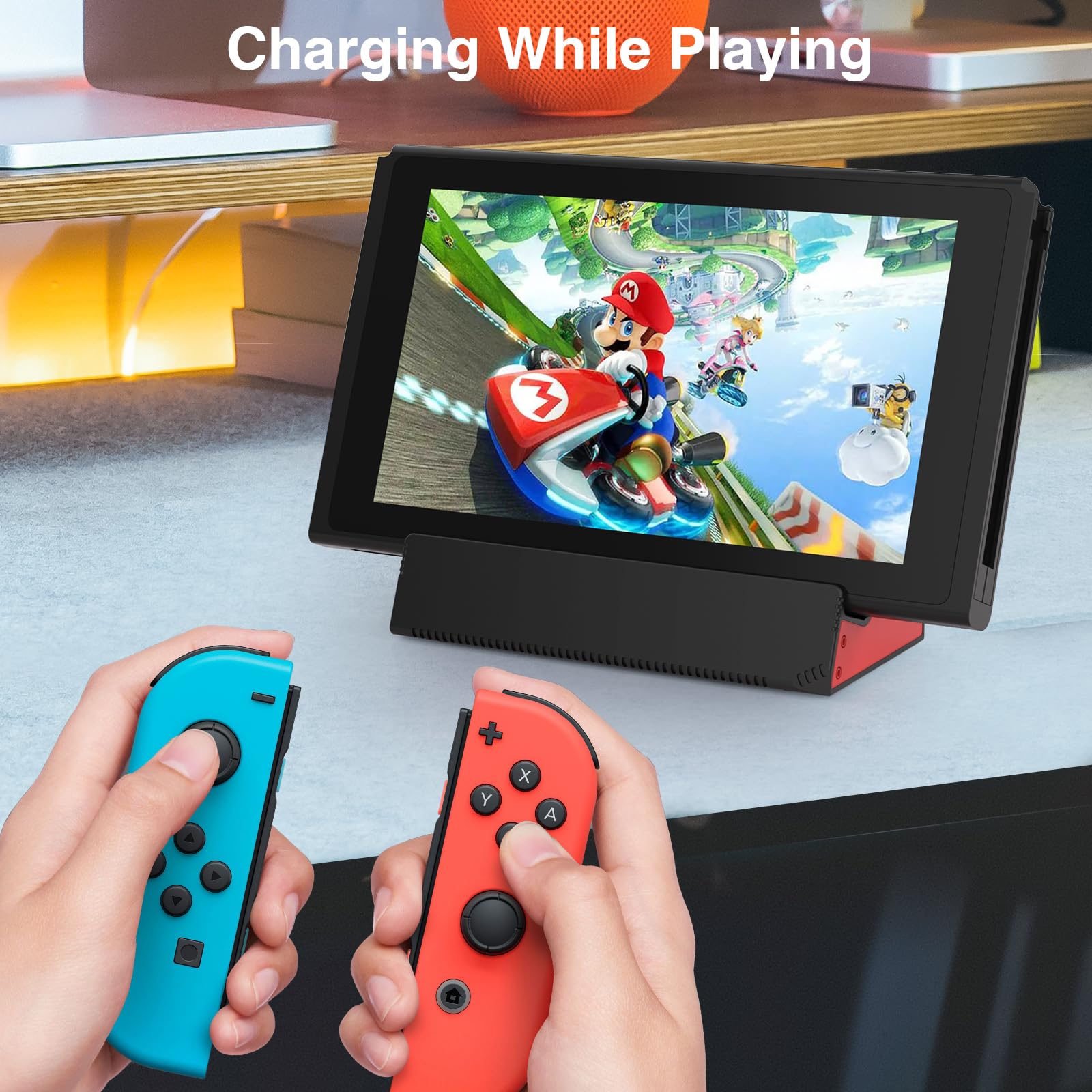 HEIYING Switch Ladestation für Nintendo Switch 2 /OLED/Lite, Ladestation mit Standard USB-C Anschluss für Einfaches Aufladen der Konsole 7