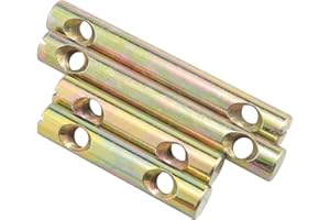 FMHXG 4PCS M860X2+M890X2 Barrel Nuts with Double Cross Hole for Furniture Bed Headboard