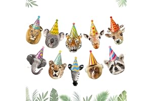 ATILOY Safari Animals Happy Birthday Banner Wild Zoo Jungle Animals Decorations for Kids Safari Animals Party Decorations Woodland Animal Theme Decorations