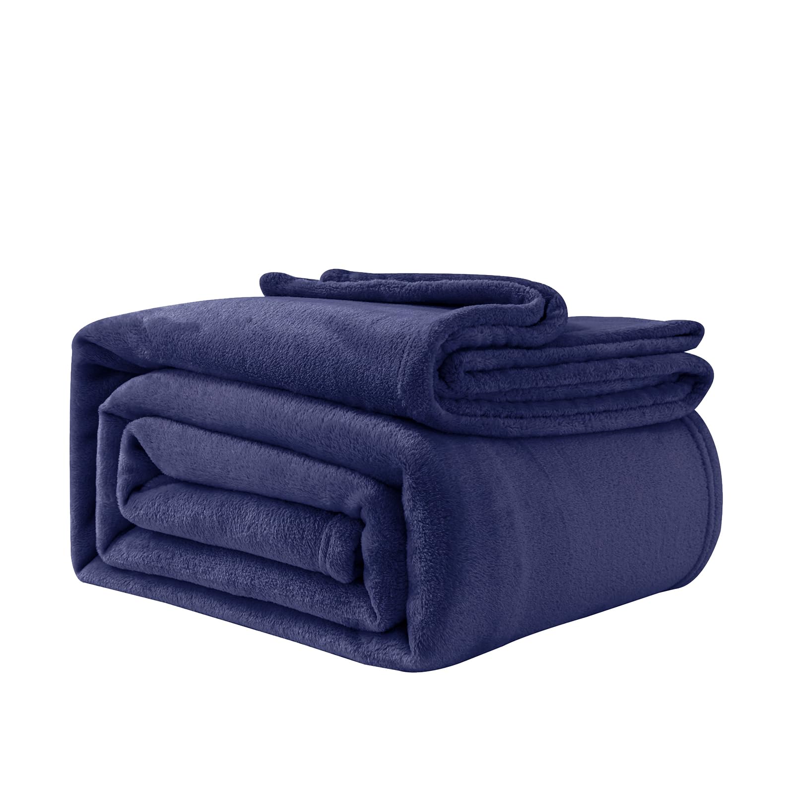 Good Nite Fleece Blanket Fluffy Blankets 150x200cm Throws For Sofas Soft Large Blankets and Throws for Adults Warm Machine Washable (Navy, Double)