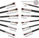 MSQ 12Pcs Eye Makeup Brush Set Rose Gold Synthetic Pro Eyeliner Eyebrow view 2