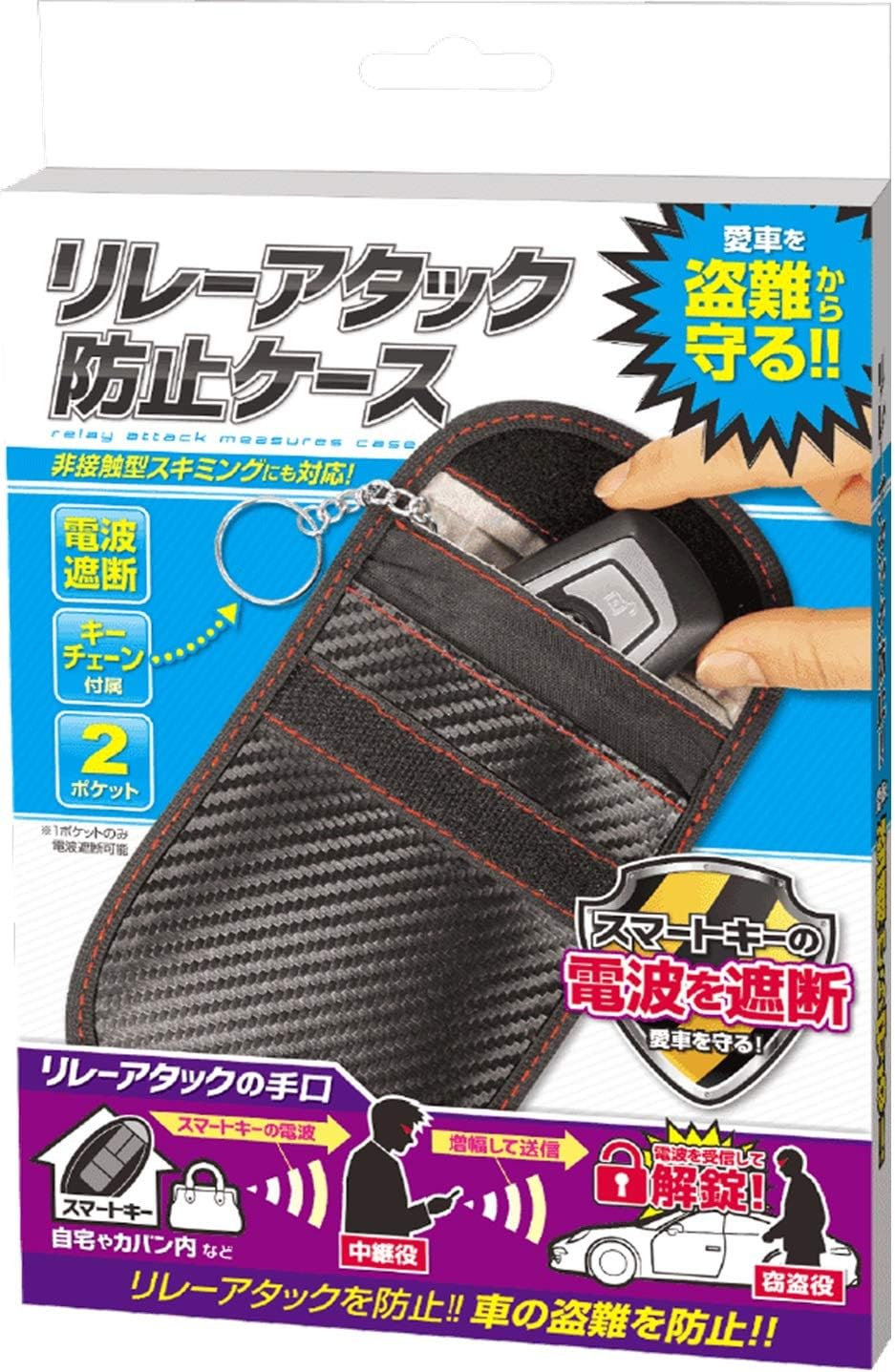 Amazon Co Jp リレーアタック防止ケース リレーアタック スキミング 電波遮断 スマートキー 盗難防止 愛車 盗難 ホーム キッチン