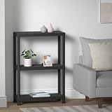 Oypla 3 Tier Black Plastic Heavy Duty Shelving Racking Storage Unit view 2