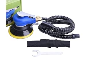 ZHONG AN 5" Professional Orbital Sander, Dual Action Palm Sander for Auto Body Work, Hook and Loop Vacuum System
