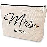 DJOLY Wedding Bridal Shower Gifts for Bride To Be 2025 Future Mrs Makeup Bag, Bridal Shower Decorations, Engagement Gifts Bachelorette Party Accessories for Women, Small Cosmetic Travel Zipper Pouch