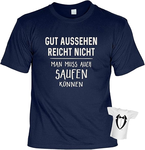 BierSprüche TShirt Partyshirt Saufen Männer KarnevalShirt Bier