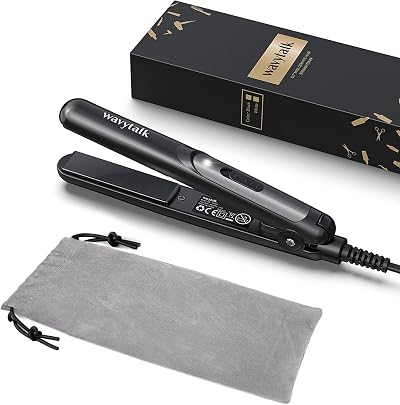 wavytalk Mini Hair Straighteners Ceramic Dual Voltage Travel Accessory Black