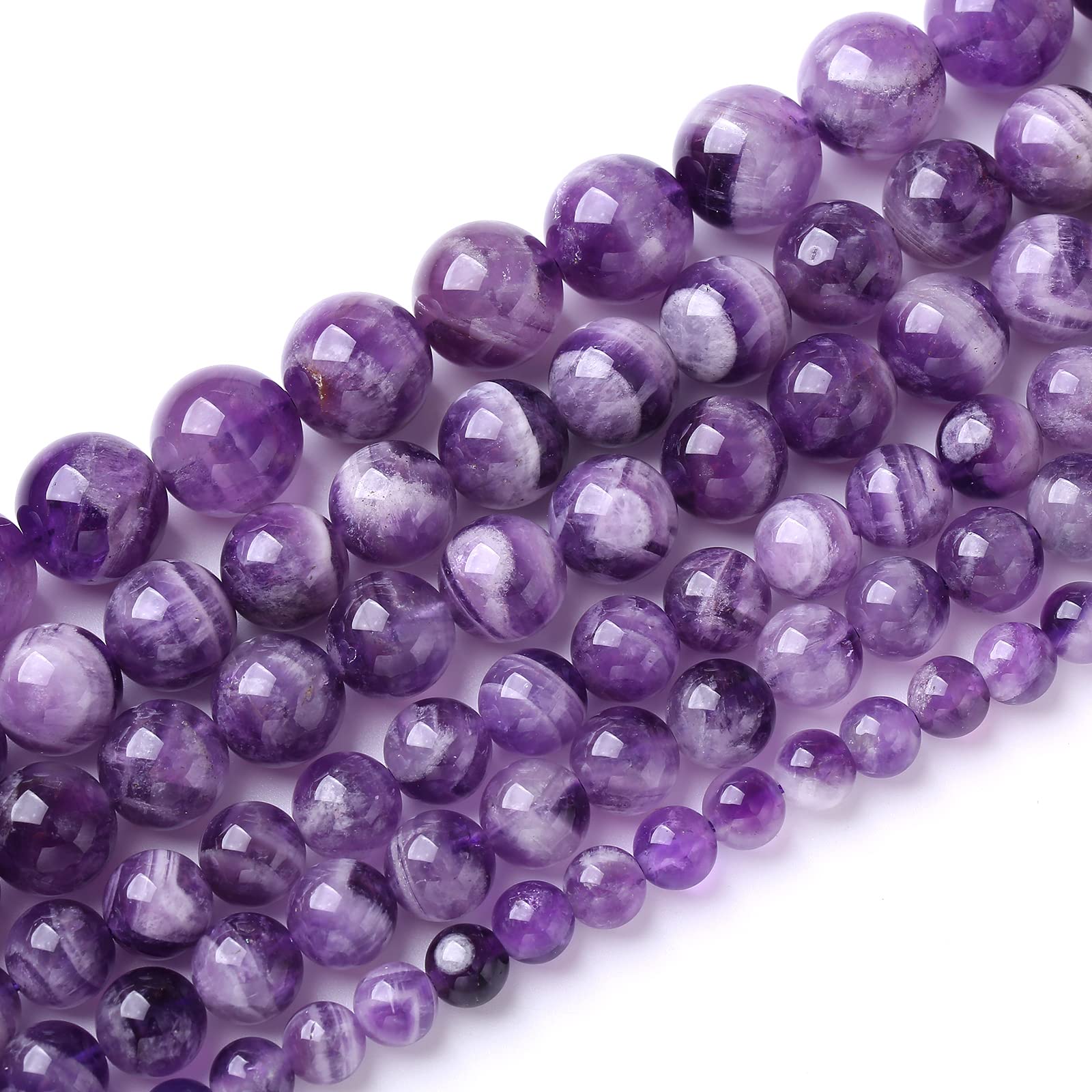 Natural Purple Dream Lace Amethysts Beads Crystal