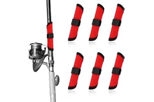 BOXOB 6pcs Fishing Lure Covers, 3.94 Inch Fishing Hook Covers Fish Pole Sleeve Fish Bait Gloves Protectors Lure Shield Wraps Essential Gear for Fishermen Gift