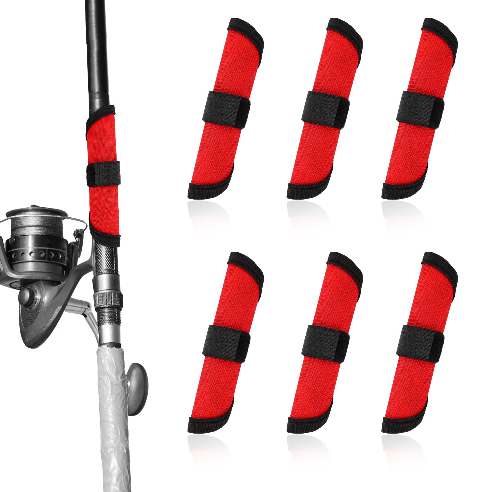 Photo 1 of BOXOB 6pcs Fishing Lure Covers, 3.94 Inch Fishing Hook Covers Fish Pole Sleeve Fish Bait Gloves Protectors Lure Shield Wraps Essential Gear for Fishermen Gift