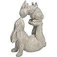 Newman House Studio Garden Statues Kissing Bunny Sulpture - Garden Décor Rabbit Collectible Figurines Yard Decorations Outdoor 11.8" L x 4.8" W x 14.6" H