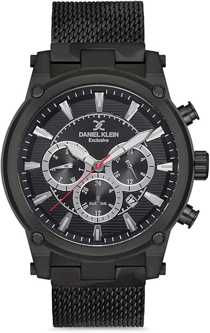 Daniel Klein Exclusive Gents - Black Dial Black Band Watch - DK.1.12630 ...