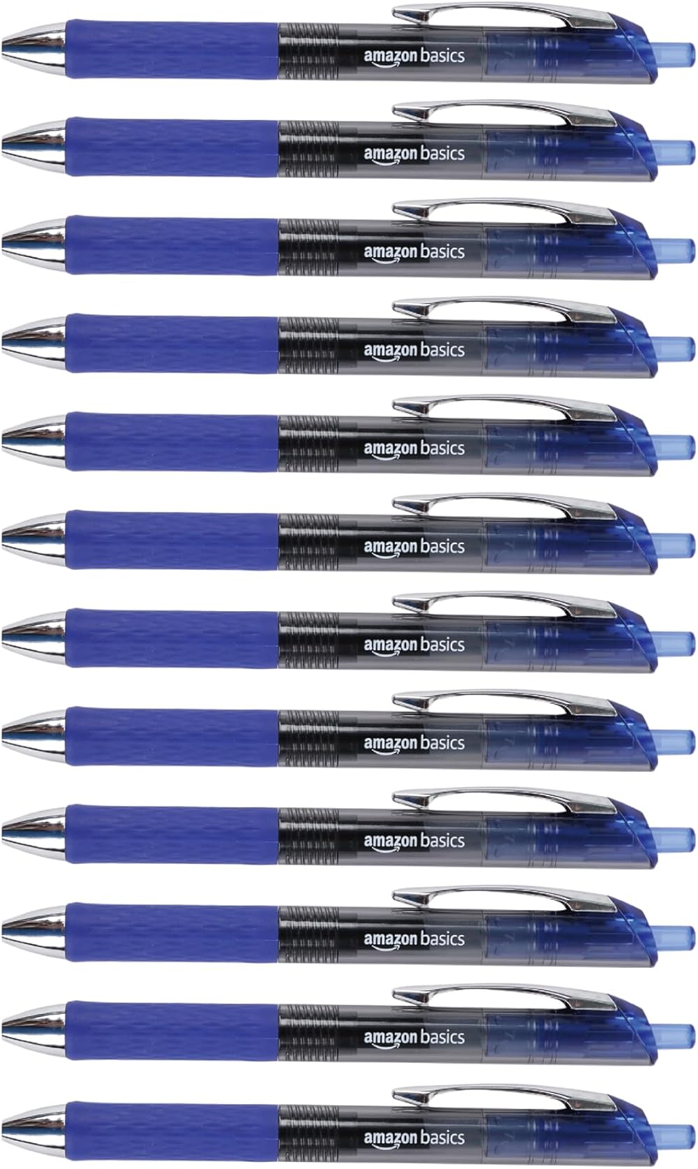 Amazon Basics Gel Pens Fine Point Retractable Blue 0.7mm 12 Pack
