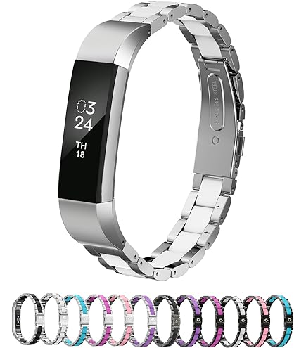 Gimuk Compatibile con Fitbit Charge 5 Cinturino in acciaio inossidabile con strass e metallo di ricambio per Fitbit Charge 5, argento e oro rosa, nero, Small/Large, Metallo