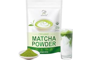 Soeos Organic Matcha Powder, Matcha Green Tea Powder, 2 oz (57g), Antioxidant-Rich Japanese Matcha for Lattes, Smoothies and Baking, Recyclable Bags