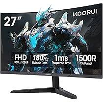 KOORUI 27E6QC 27インチ湾曲モニター HDMI DP搭載 Amazon.co.jp: KOORUI ゲーミングモニター 27インチ 湾曲 曲面 QHD