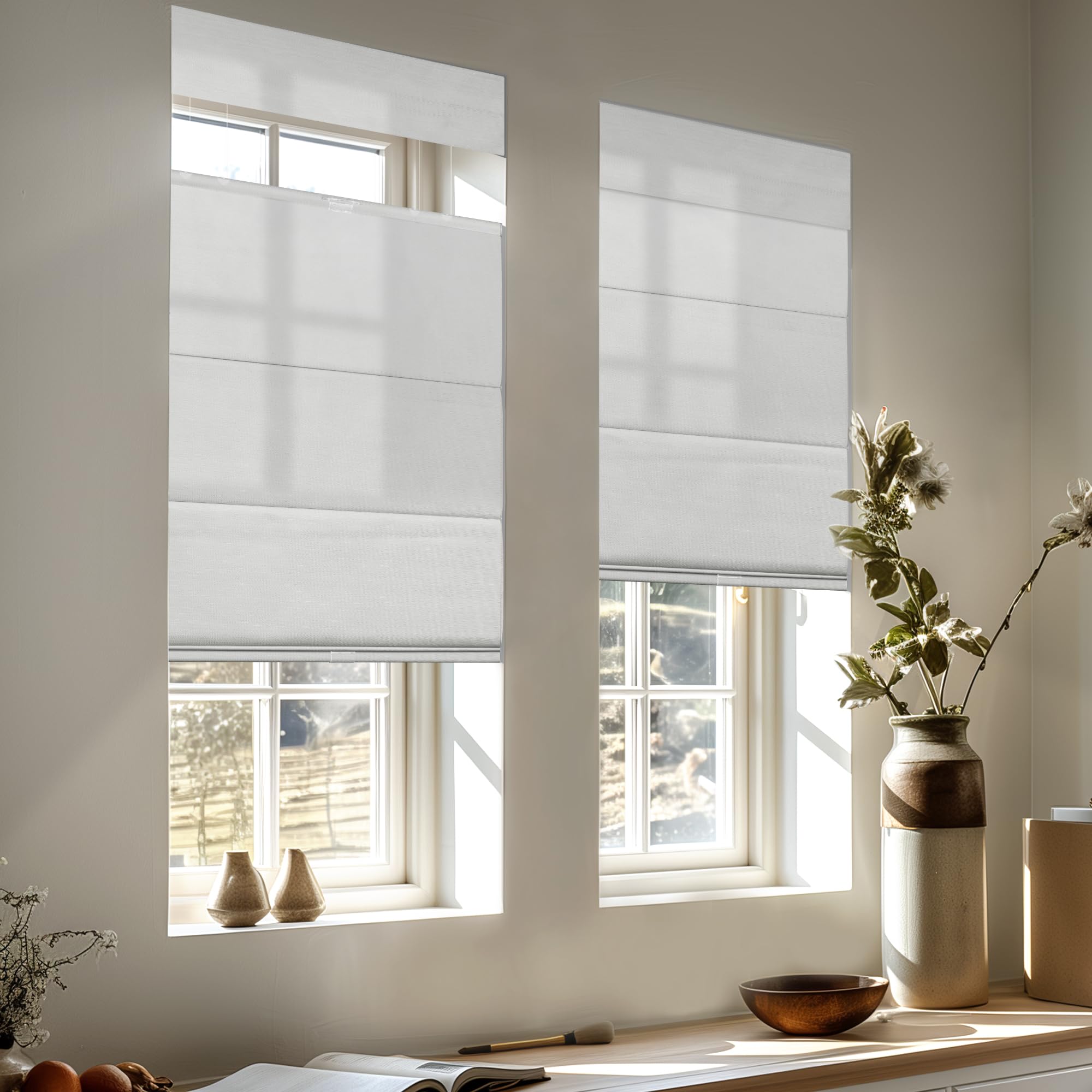 MoDanCeQ Blackout Light Filtering Cordless Top Down
