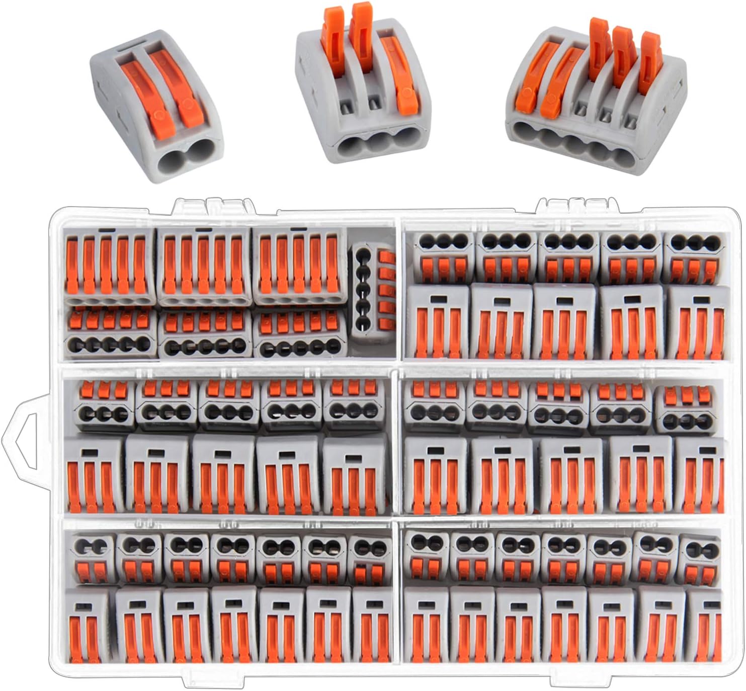 Preciva 100PCS Conductor Compact Wire Connectors Kit, Compact Splicing