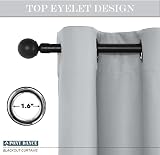 PONY DANCE Blackout Door Curtains 2 Panels Silver Grey 46x84 In Thermal view 4