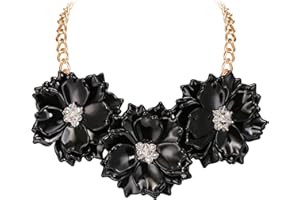 Flyonce Flower Collar Necklace, Floral Flowers Statement Summer Beach Chokers Necklaces for Women