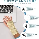 Actesso Tri-Weave Wrist Support Splint Brace Beige Large Right view 3