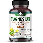 Tripple Magnesium Complex, with Magnesium Malate, Glycinate, Citrate - High Absorption Magnesium Supplement for Sleep Quality, Nerve & Muscle Relaxation | 150 Capsules
